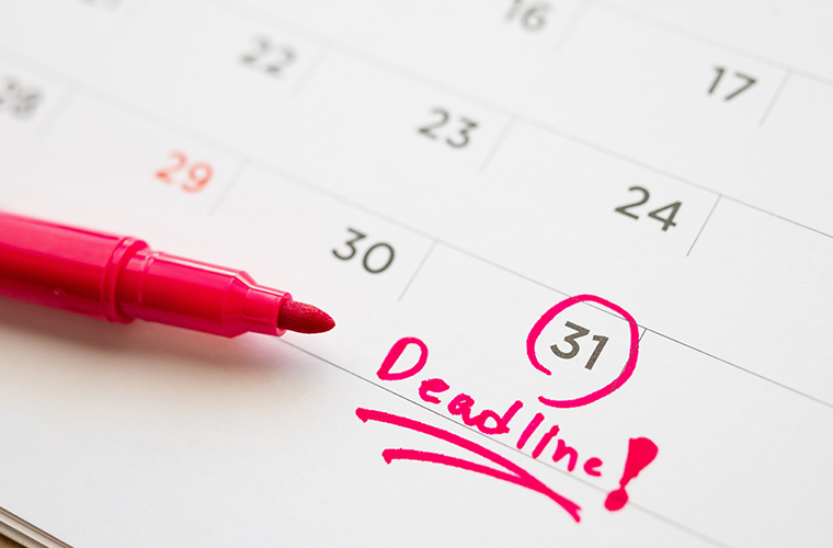 calendar with circled 31st